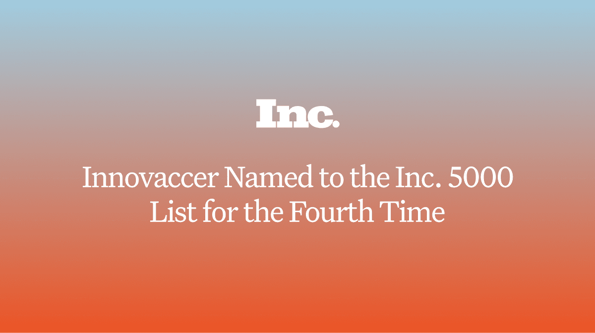 Innovaccer Named to the Inc. 5000 List for the Fourth Time, Joining the Ranks of America's Fastest-Growing Private Companies