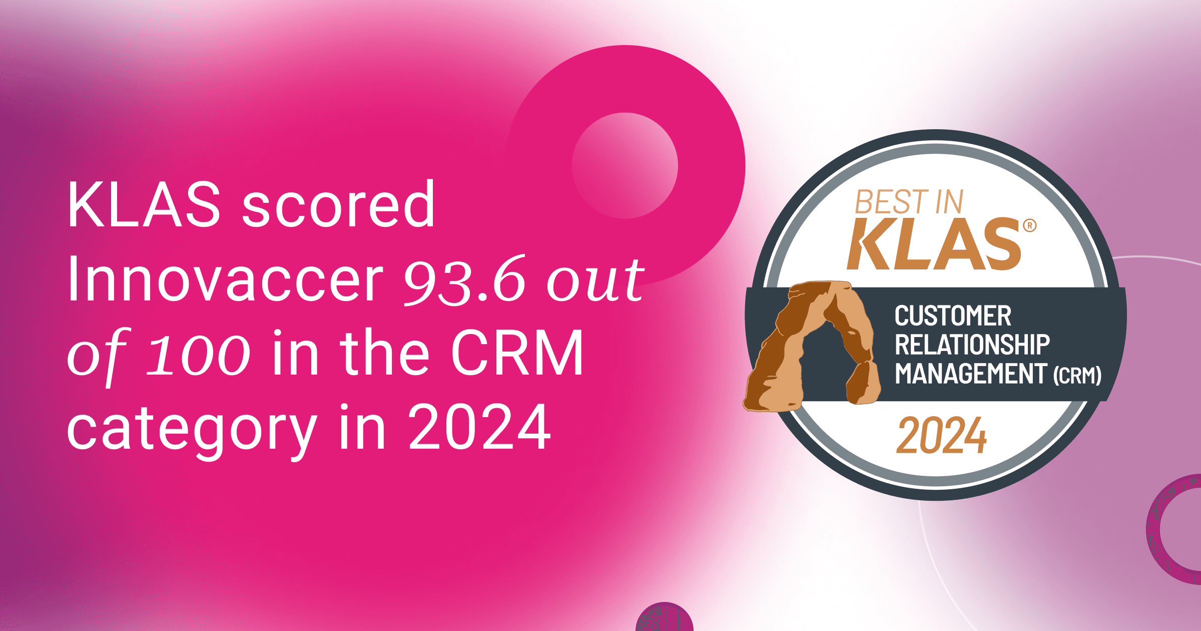 Innovaccer Recognized as the 2024 Best in KLAS CRM Solution